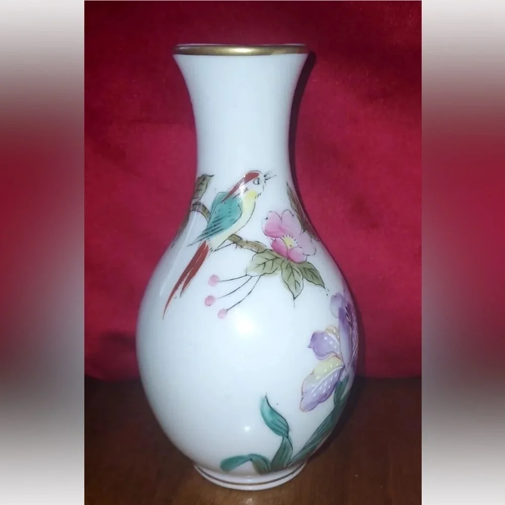 Vintage  Asian China Chinese Mini Porcelain Painted Lotus - Picture 7 of 14